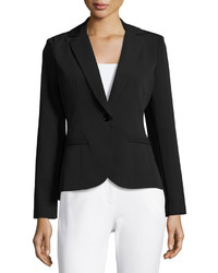 Neiman Marcus One Button Suiting Jacket Black