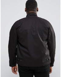 Asos Plus Harrington Jacket With Funnel Neck In Black