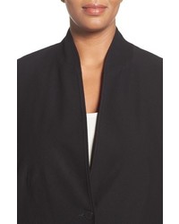 Eileen Fisher Plus Size Stand Collar Stretch Crepe Jacket