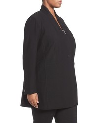 Eileen Fisher Plus Size Stand Collar Stretch Crepe Jacket