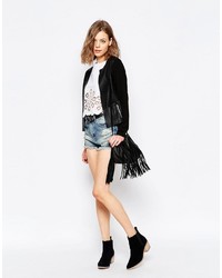 Only Pu Jacket With Contrast Sleeves