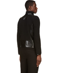 Rad Hourani Rad By Black Leather Panel Jacket