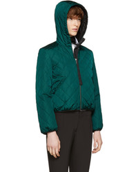 Prada Reversible Black And Green Nylon Jacket