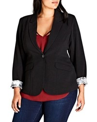City Chic Rolled Cuff Jacket