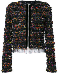 Givenchy Ruched Mesh Zipped Jacket