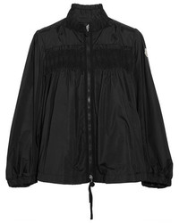 Moncler Ruffled Shirred Shell Jacket Black
