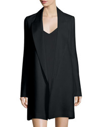 The Row Russo Open Front Long Jacket Black