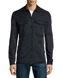 rag & bone Sheiff Full Zip Shirt Jacket Black