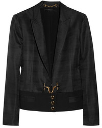 Gucci Silk Faille Ottoman Jacket Black