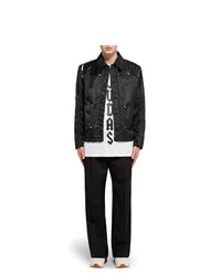 Givenchy Slim Fit Faux Leather Panelled Shell Jacket