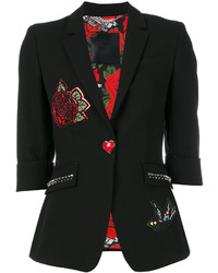 Philipp Plein Tattoo Patch Fitted Jacket