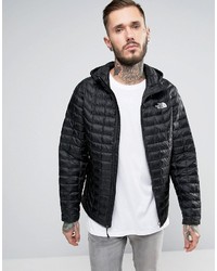 The North Face Thermoball Hooded Jacket In Black