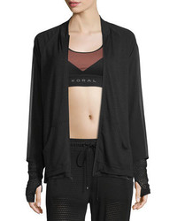 Koral Activewear Veneer Dual Zip Up Jacket Black
