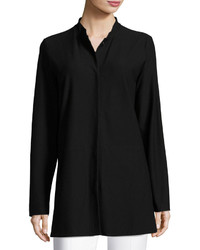 Eileen Fisher Washable Crepe Long Jacket Plus Size