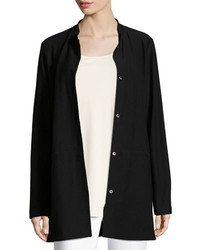 Eileen Fisher Washable Crepe Long Jacket Plus Size