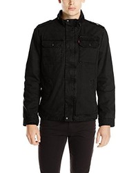Levi's Washed Cotton Two Pocket Trucker Jacket With Sherpa Lining