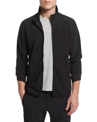 Theory Zip Front Long Sleeve Track Jacket Black