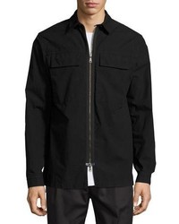 Helmut Lang Zip Front Shirt Jacket Black