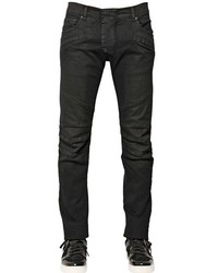 165cm Stud Detail Stretch Denim Jeans