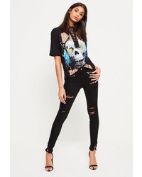 Missguided Anarchy Twisted Seam Jean Black