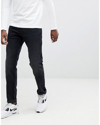 Replay Anbass Slim Stretch Jeans In Washed Black