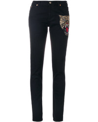 Gucci Angry Cat Embroidered Jeans