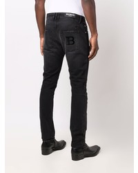 Balmain B Embroidered Skinny Jeans