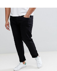 Burton Menswear Big Tall Tapered Jeans In Black