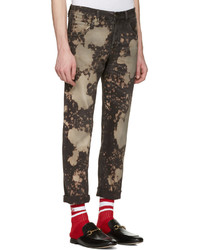 Gucci Black Bleached Tapered Jeans