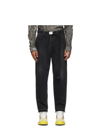 Doublet Black Cashmere Wide Tapered Jeans