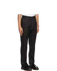 Daniel W. Fletcher Black Contrast Stitch Jeans