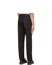 Daniel W. Fletcher Black Contrast Stitch Jeans