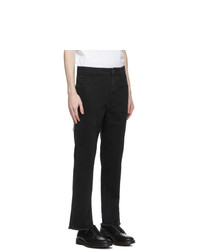Raf Simons Black Cropped Zippered Jeans
