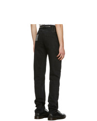 Raf Simons Black Denim Zipper Jeans