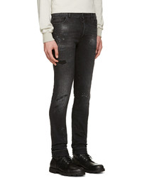 Marcelo Burlon County of Milan Black Distressed Jeans