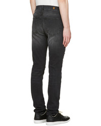 Alexander McQueen Black Distressed Jeans
