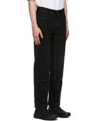 Solid Homme Black Double Knee Work Trousers
