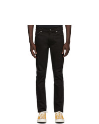 Nudie Jeans Black Dry Lean Dean Jeans