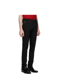 Versace Black Embroidered Barocco Jeans