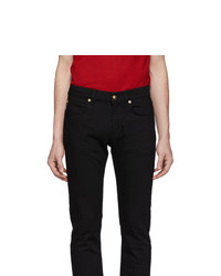 Versace Black Embroidered Barocco Jeans