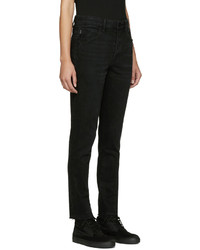 Helmut Lang Black Fray Crop Jeans