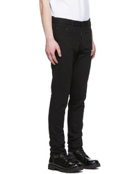 DSQUARED2 Black Honeycombing Jeans