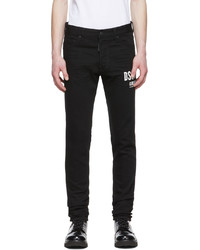 DSQUARED2 Black Honeycombing Jeans