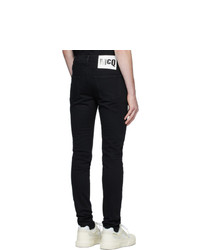 McQ Alexander McQueen Black Mismatched Strummer Jeans