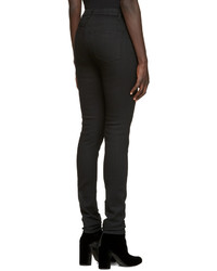Saint Laurent Black Original High Waisted Skinny Jeans