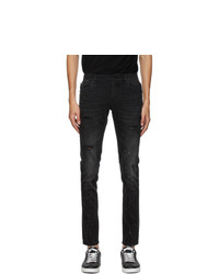Dolce and Gabbana Black Paint Splatter Jeans
