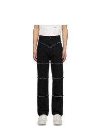 Ambush Black Panelled High Waist Jeans