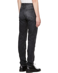 Saint Laurent Black Patch Slim Jeans