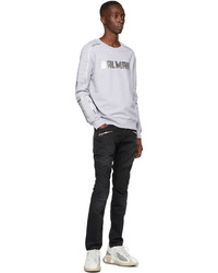 Balmain Black Ribbed Slim Jeans