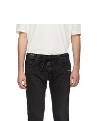 Off-White Black Skinny Regular Length Jeans